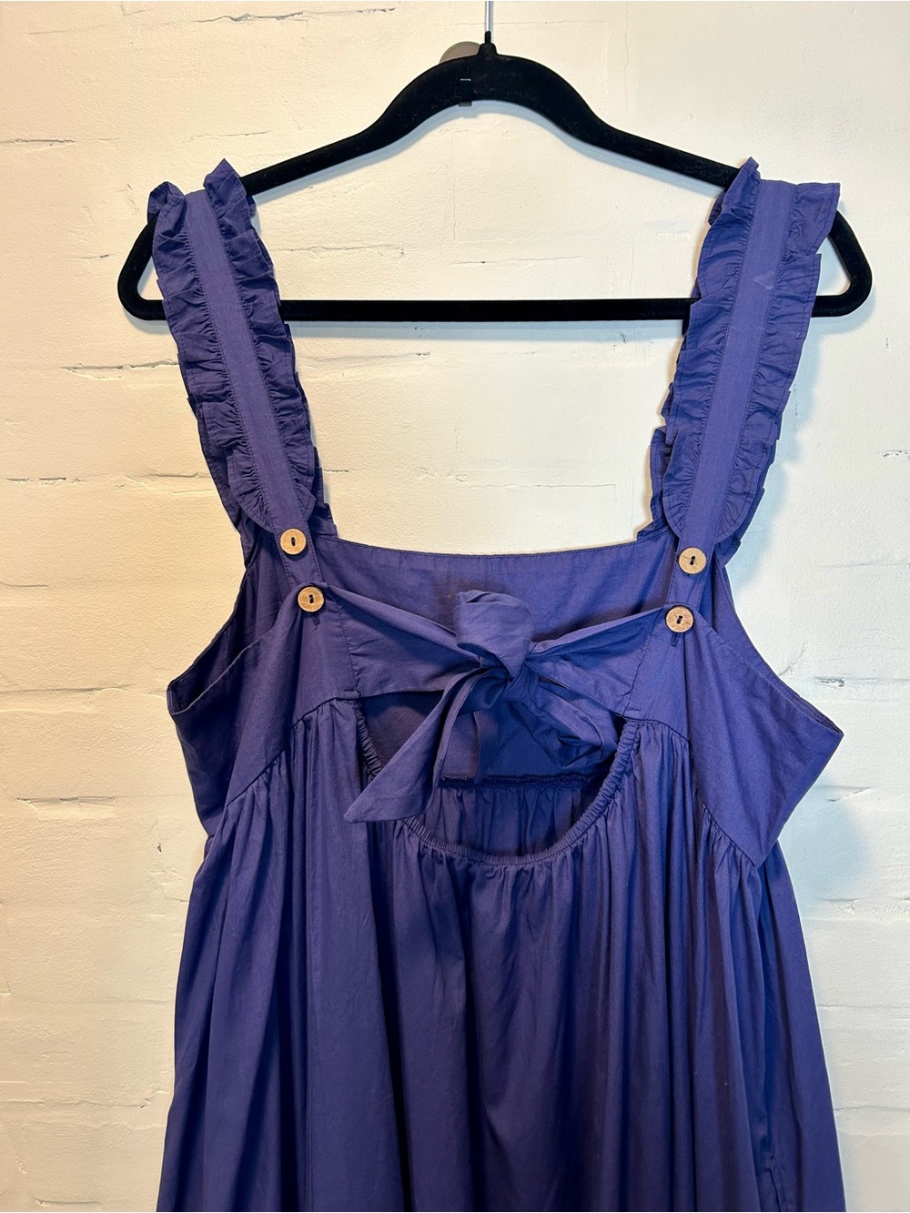 Free People Isabella Cotton Navy Maxi Dress Size M - Picture 11 of 11